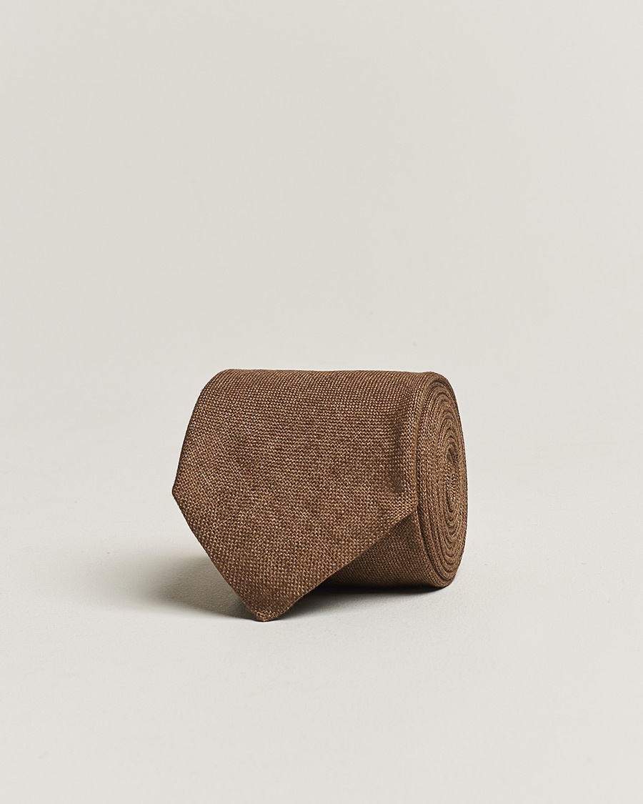 Amanda Christensen Amanda ChristensenHopsack Linen 8cm TieBrown – Ruskea