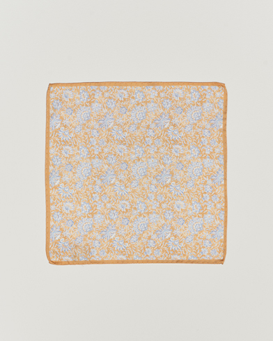 Mies | Taskuliinat | Amanda Christensen | Silk Oxford Printed Flower Pocket Square Yellow