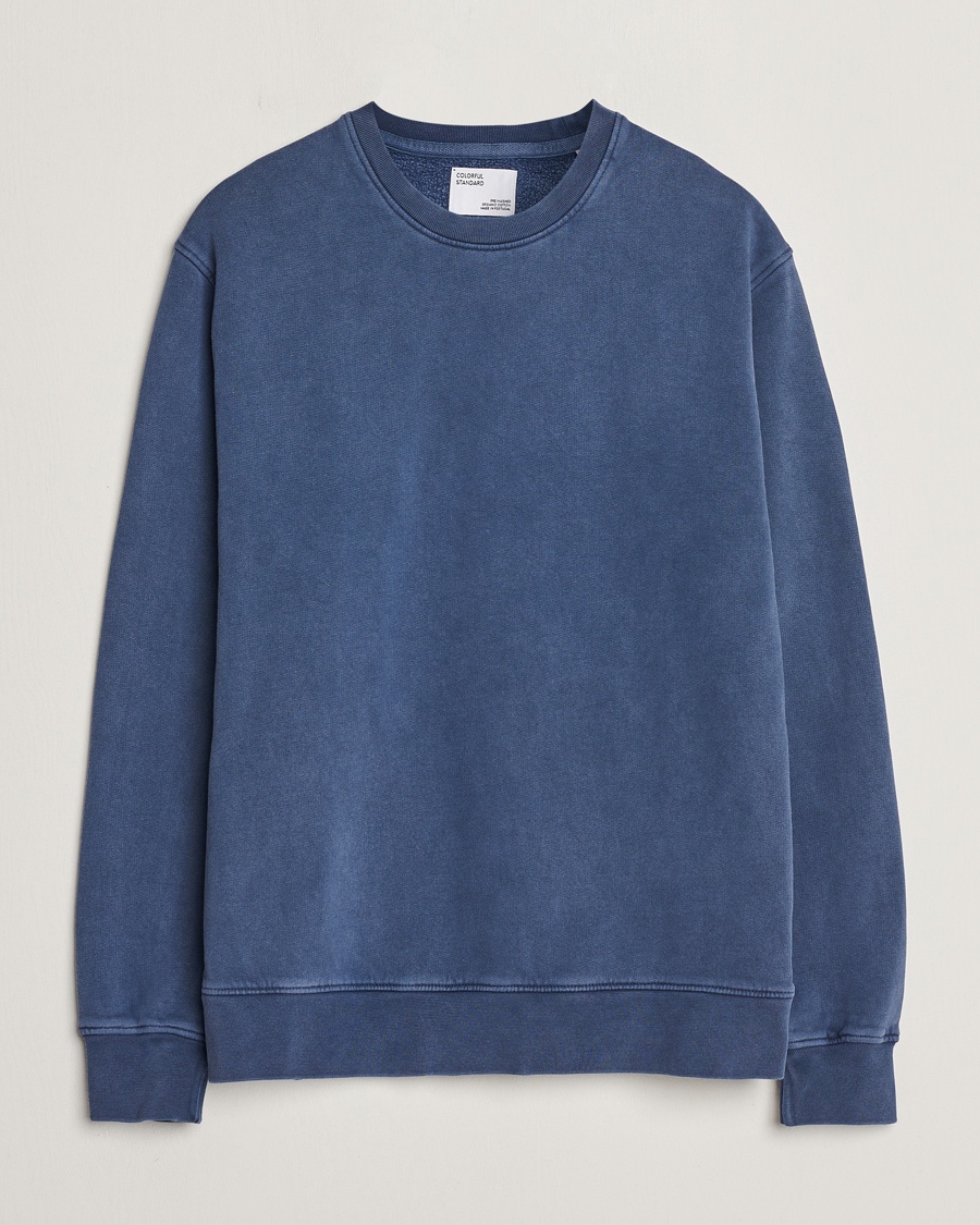 Colorful Standard Classic Organic Crew Neck Sweat Neptune Blue – Sininen