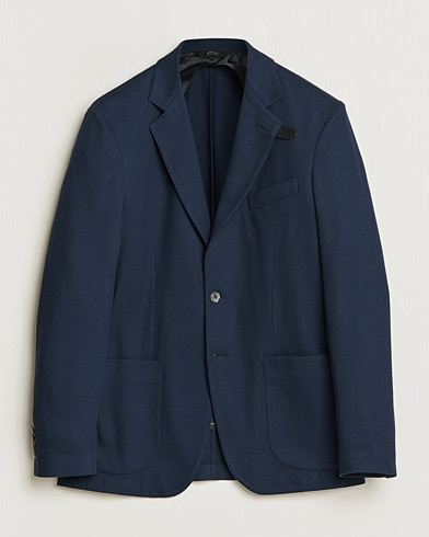 Mies | Brioni | Brioni | Cotton/Silk Jersey Blazer Navy