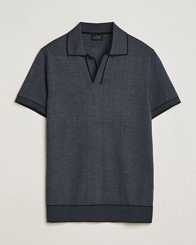 Mies |  | Brioni | Soft Cotton Polo  Navy