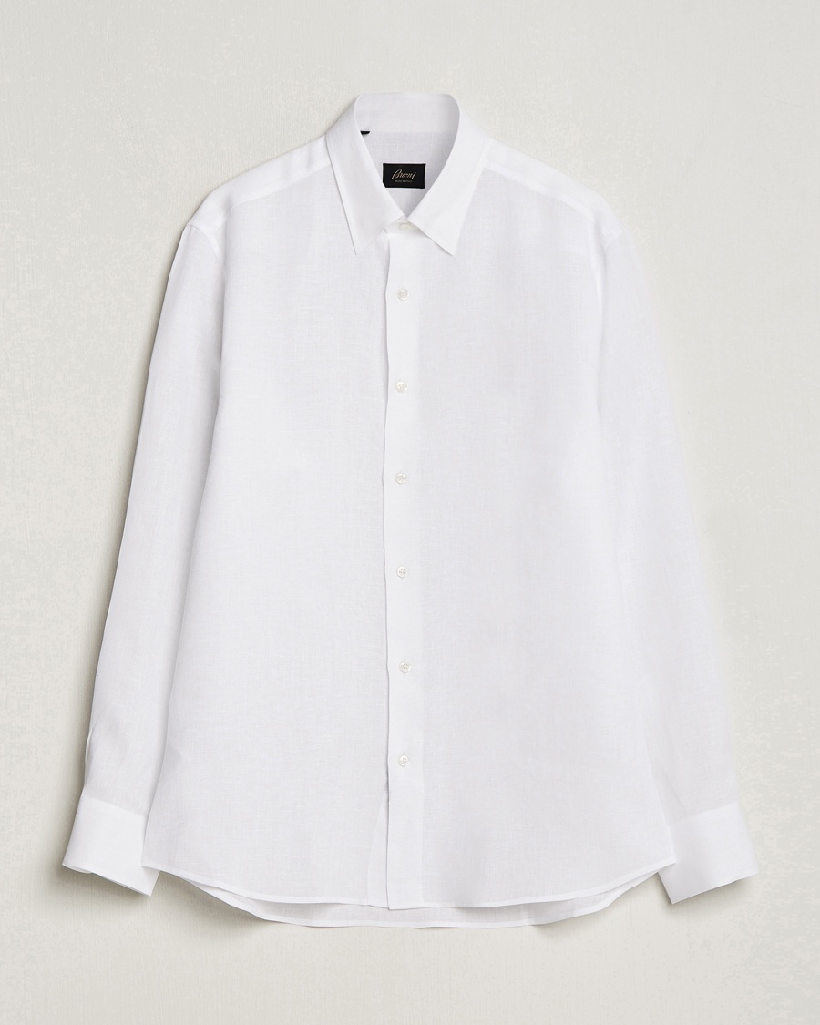 Brioni Linen Sport Shirt White – Valkoinen