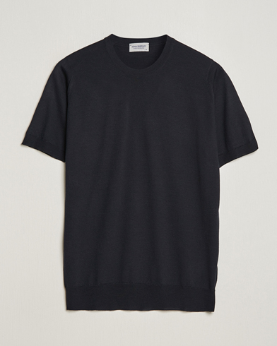 Mies | John Smedley | John Smedley | Hilcote Wool/Sea Island Cotton T-Shirt Black