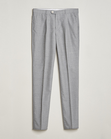 Mies |  | Brunello Cucinelli | Pleated Wool Trousers Light Grey