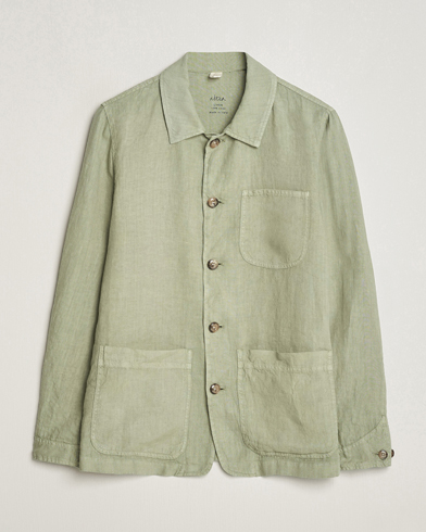 Mies | Italian Department | Altea | Linen Shirt Jacket Olive
