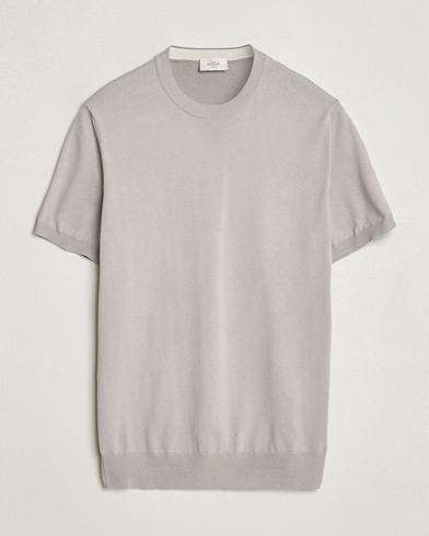 Mies | Italian Department | Altea | Extrafine Cotton Knit T-Shirt Taupe