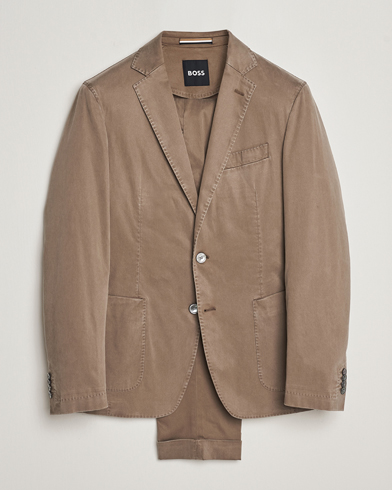 Mies | Puvut | BOSS BLACK | Hanry Cotton Suit Open Brown