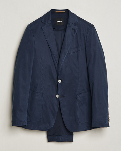 Mies | Puvut | BOSS BLACK | Hanry Cotton Suit Dark Blue