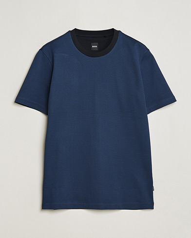 Mies | BOSS BLACK | BOSS BLACK | Tiburt Crew Neck T-Shirt Dark Blue