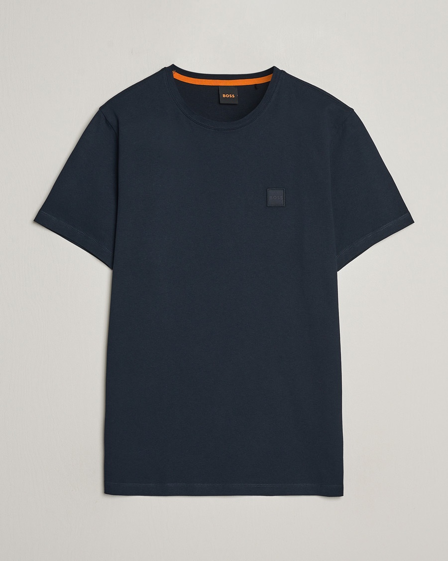 BOSS ORANGE Tales Logo Crew Neck T-Shirt Dark Blue – Sininen