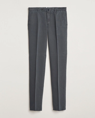  Regular Fit Comfort Cotton/Linen Trousers Dark Grey