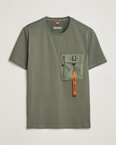 Mies | T-paidat | Parajumpers | Mojave Pocket Crew Neck T-Shirt Thyme Green