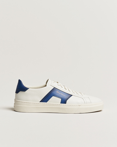 Mies |  | Santoni | Double Buckle Sneakers White/Navy