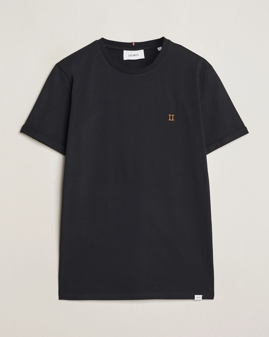 LES DEUX Nørregaard Cotton T-Shirt Black – Musta