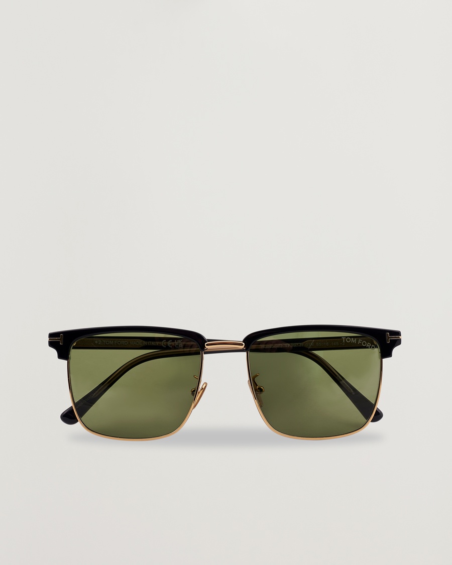 Tom Ford Hudson FT0997-H Metal Sunglasses Black/Green – Musta