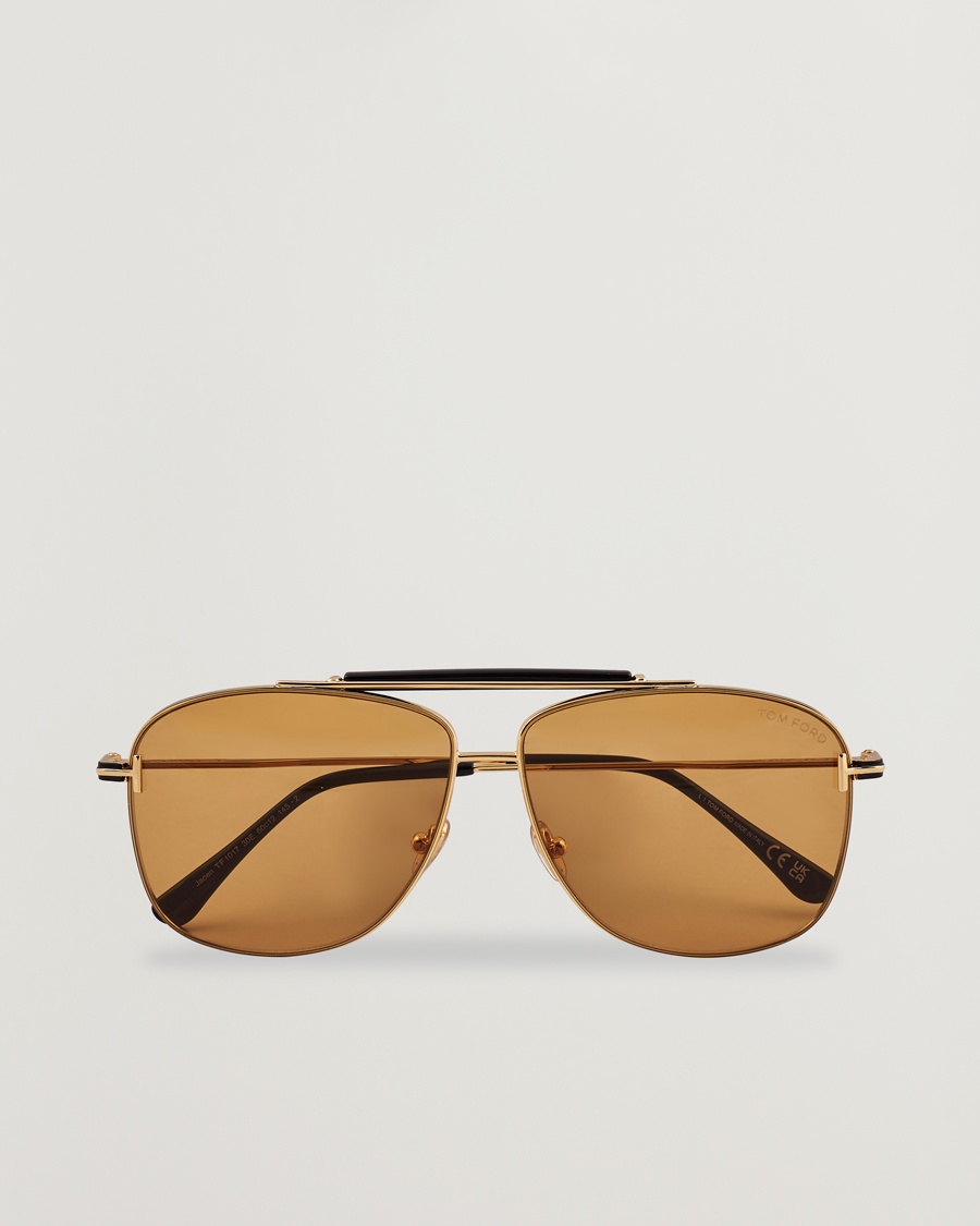 Tom Ford Jaden FT1017 Metal Sunglasses Gold/Brown – Kulta