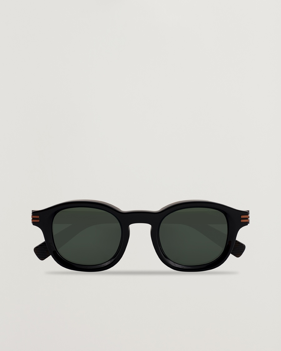 Zegna EZ0229 Sunglasses Black/Green – Musta