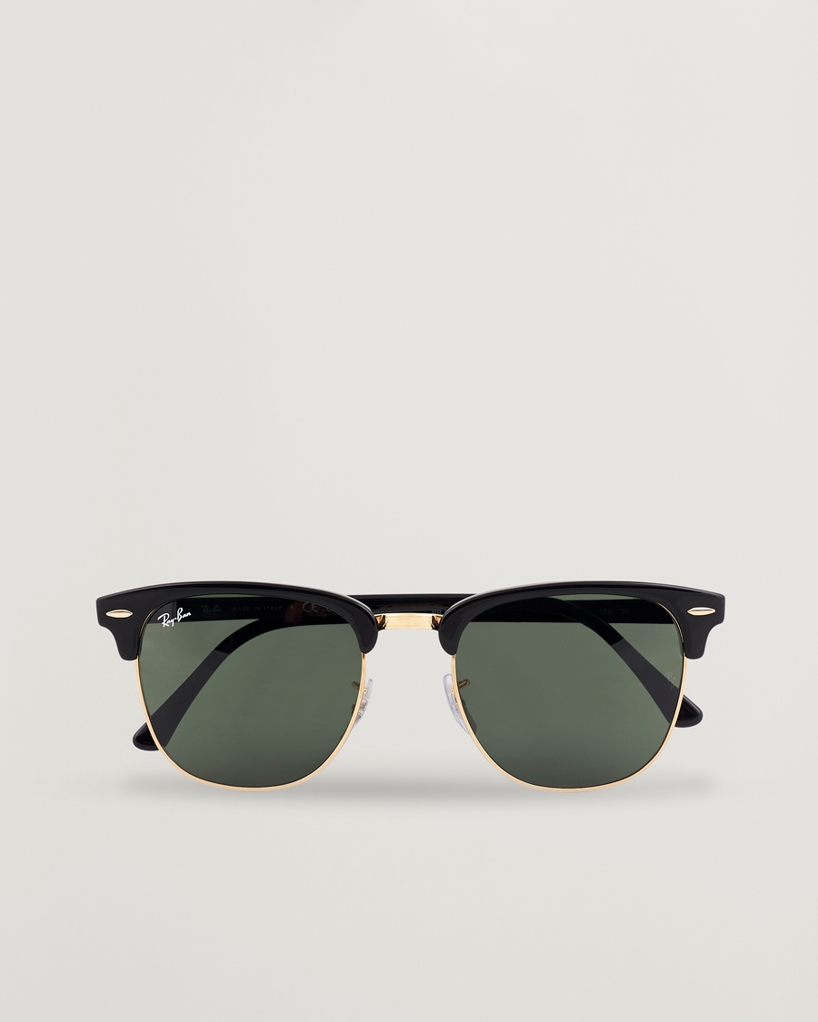 Ray-Ban Clubmaster Sunglasses Ebony/Crystal Green – Vihreä