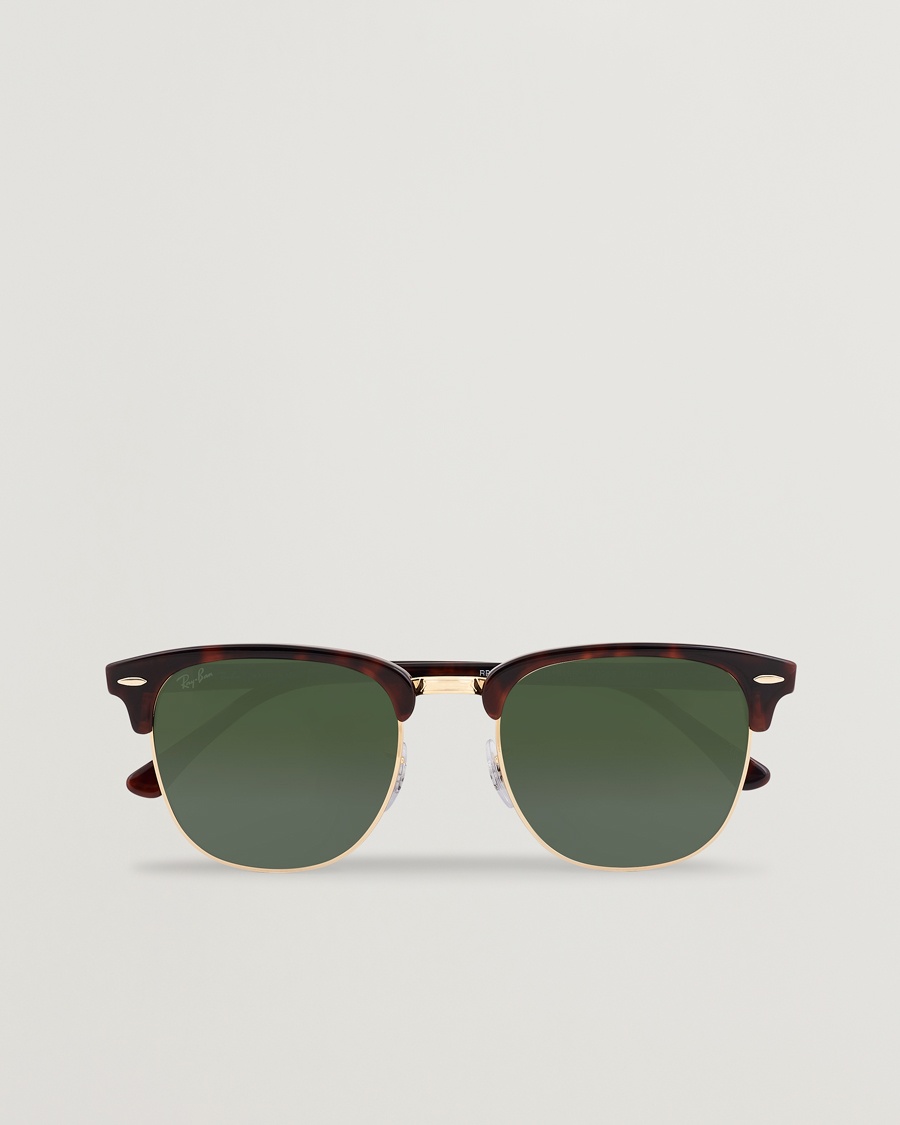 Ray-Ban Clubmaster Sunglasses Mock Tortoise/Crystal Green – Vihreä