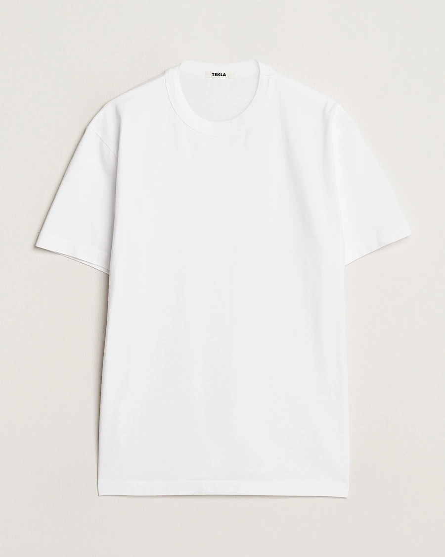 Tekla Organic Cotton Sleeping T-Shirt White – Valkoinen