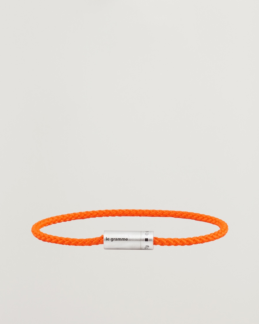 LE GRAMME Nato Cable Brushed Bracelet Orange/Sterling Silver 7g – Oranssi