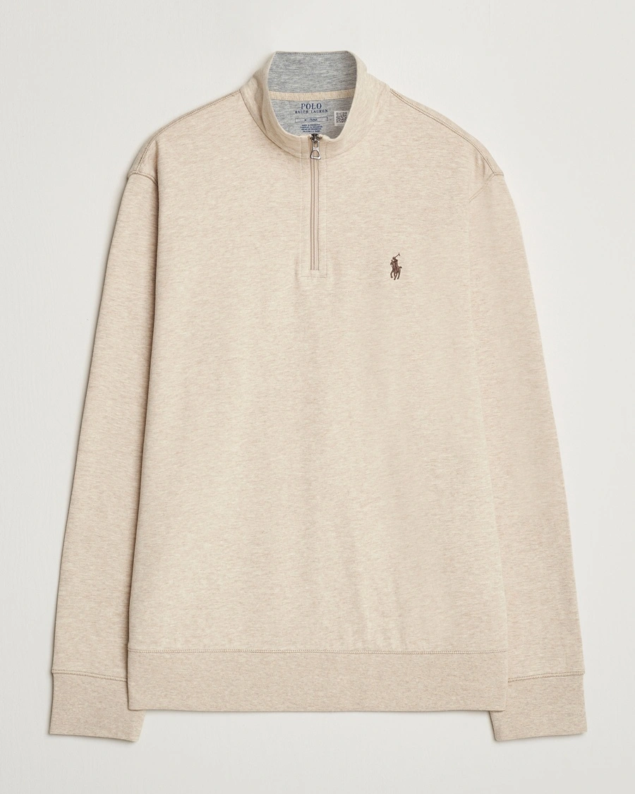Polo Ralph Lauren Tech Double Knit Half Zip Expedition Dune Heather – Beige
