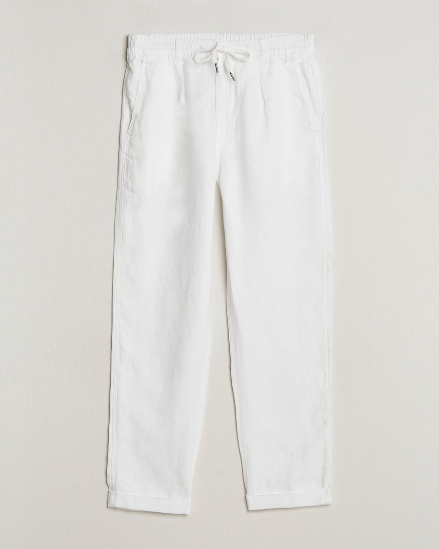 Polo Ralph Lauren Prepster Linen Trousers Ceramice White – Valkoinen