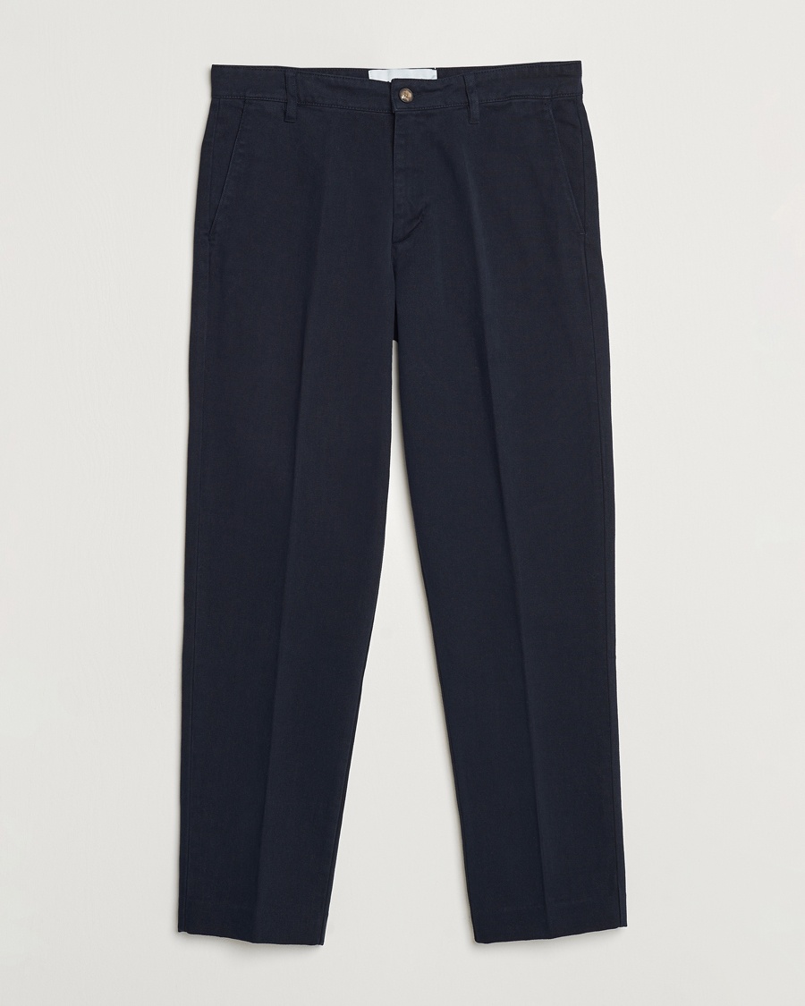 A Day's March Miller Cotton/Lyocell Trousers Navy – Sininen