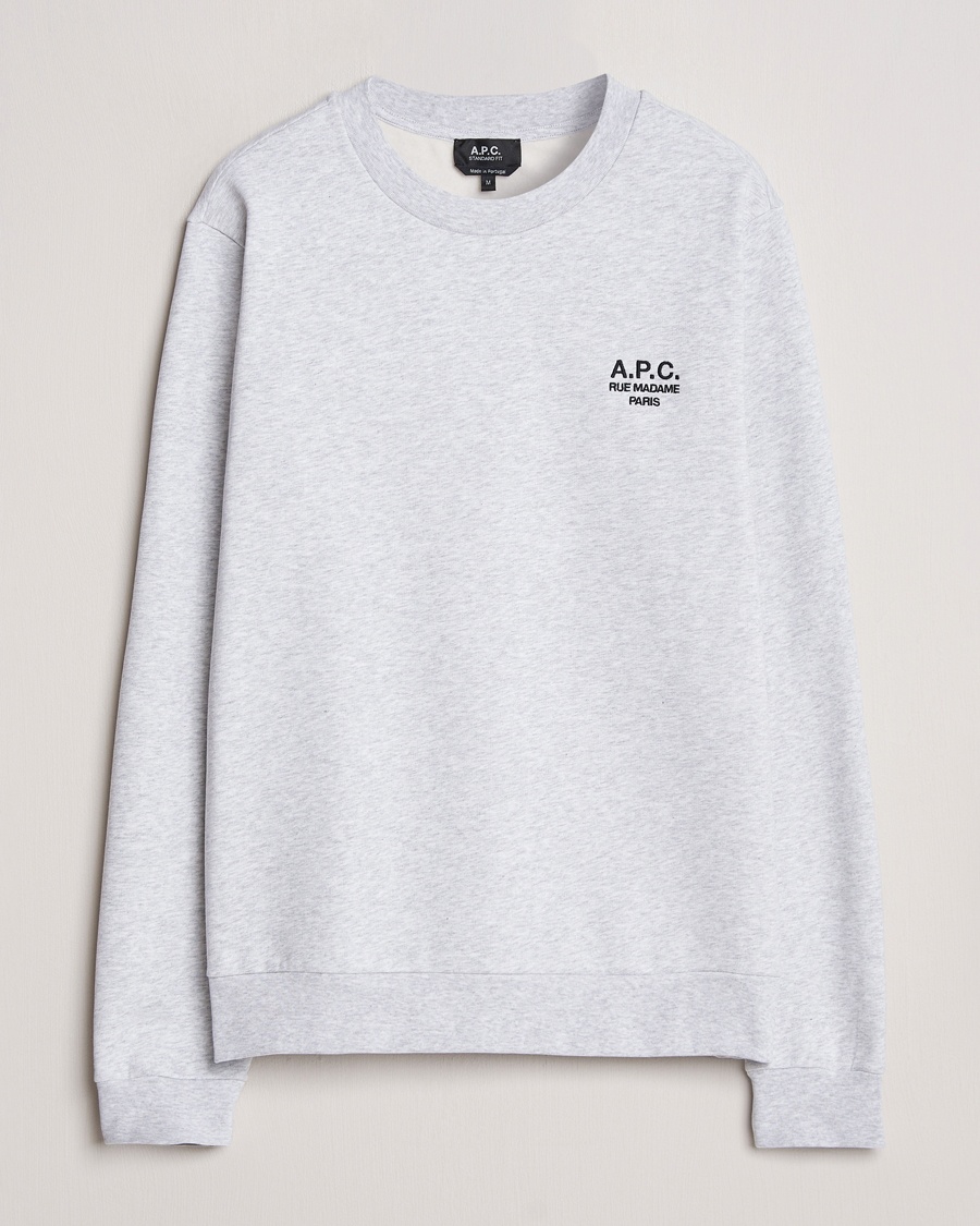 A.P.C. Rue Madame Sweatshirt Heather Grey/Black – Harmaa