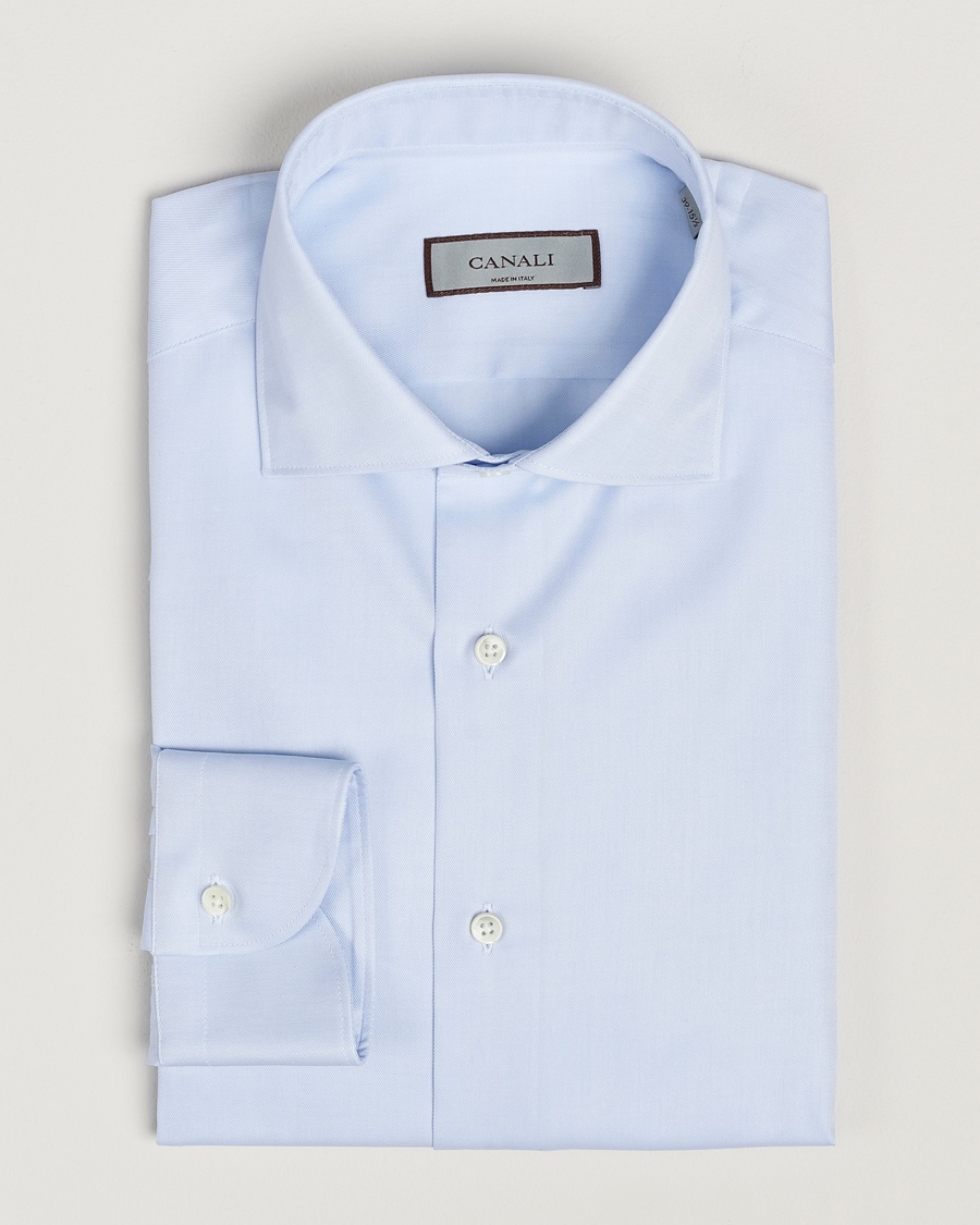 Canali Classic Slim Fit Shirt Light Blue – Sininen