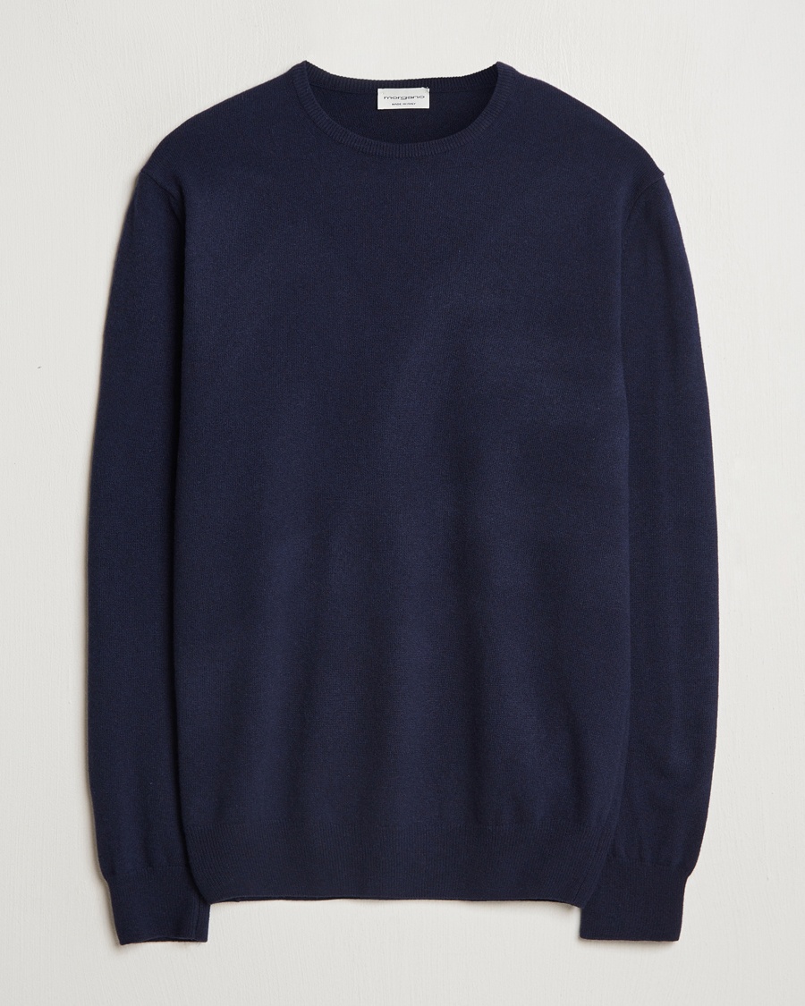 Morgano Wool/Cashmere Crewneck Navy – Sininen
