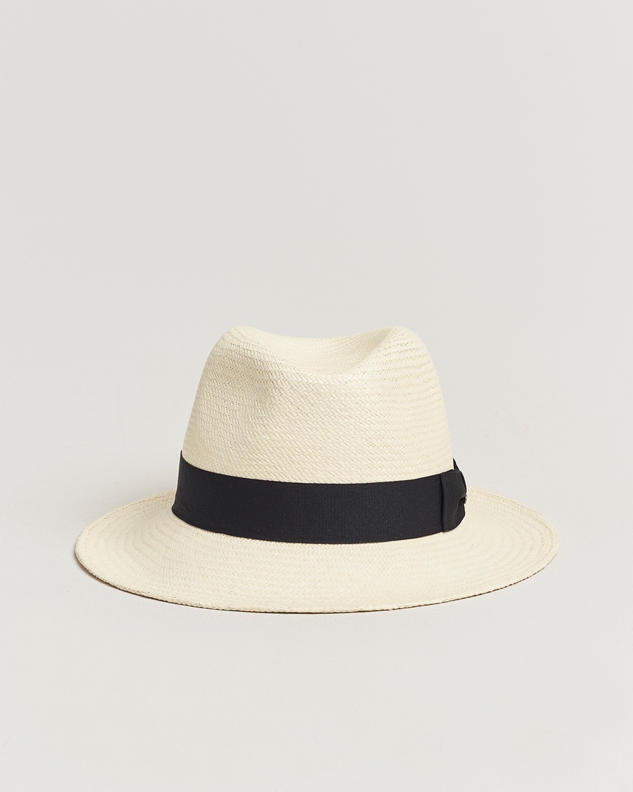 Wigéns Panama Hat White/Black – Valkoinen
