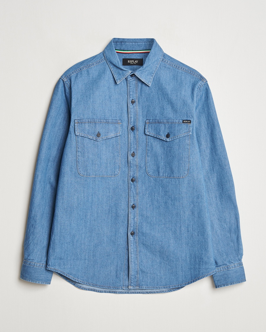 Replay Denim Shirt Medium Blue – Sininen