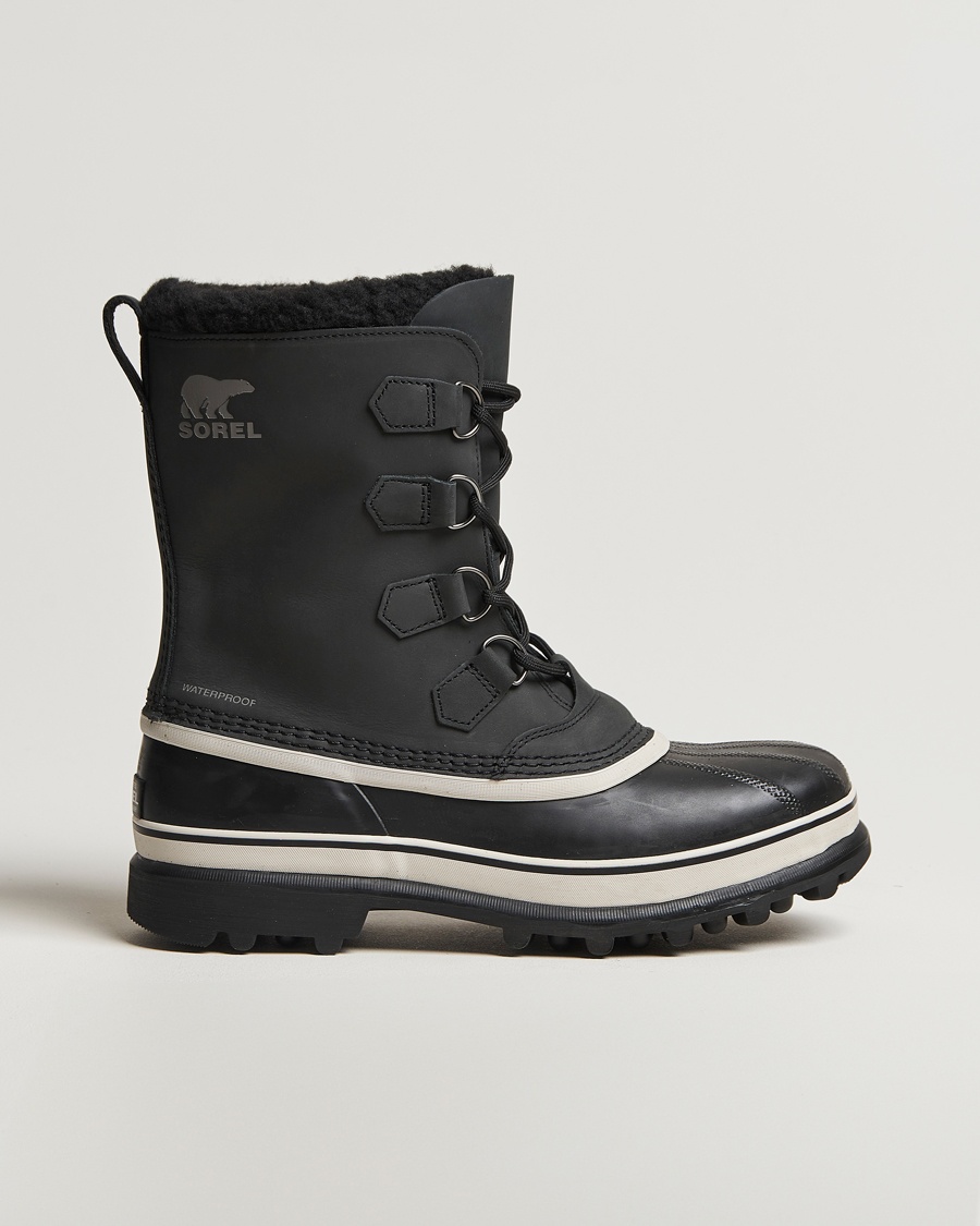 Sorel Caribou WP Felt Lined Leather Boots Black – Musta