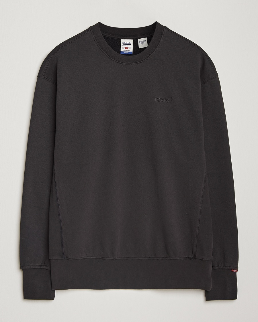 Levi's Garment Dyed Authentic Crew Neck Sweatshirt Black – Musta