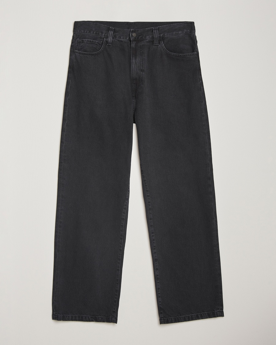Carhartt WIP Landon Pant Robertson Denim Black Stone Washed – Musta