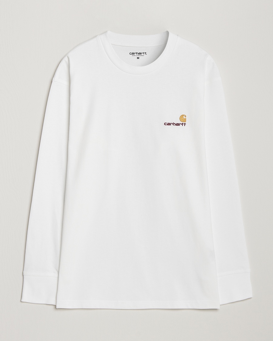 Carhartt WIP American Script Long Sleeve T-Shirt White – Valkoinen