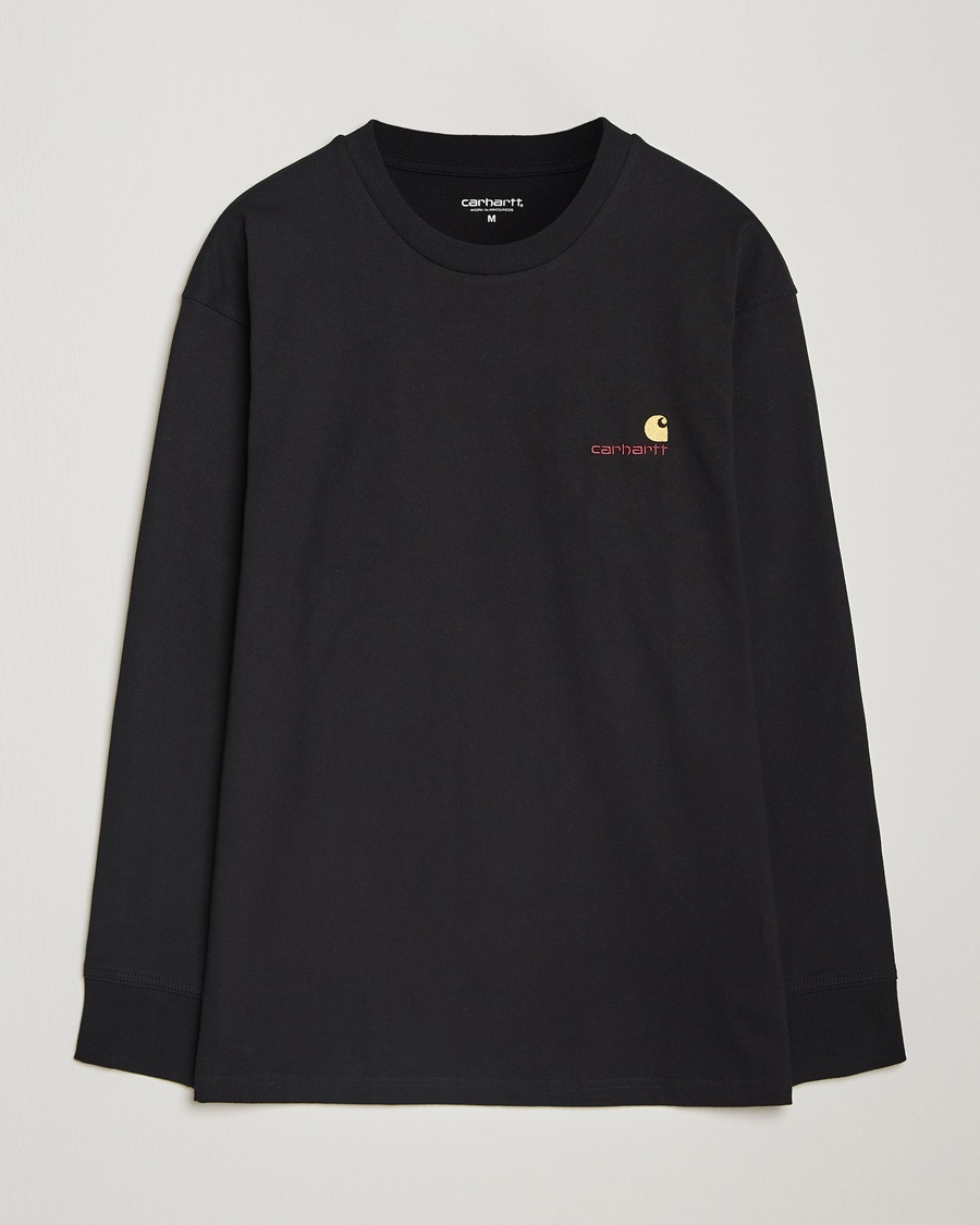 Carhartt WIP American Script Long Sleeve T-Shirt Black – Musta