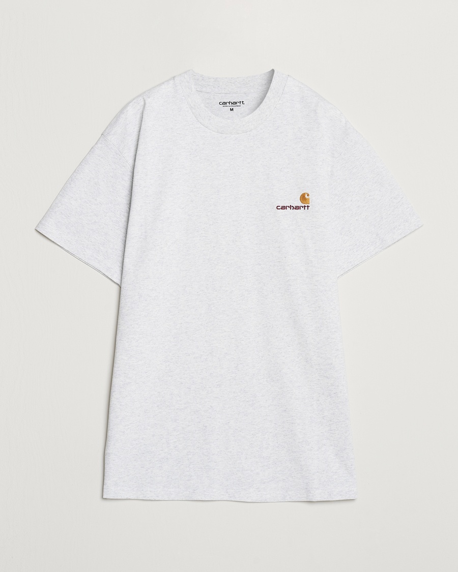 Carhartt WIP American Script Short Sleeve T-Shirt Ash Heather – Harmaa