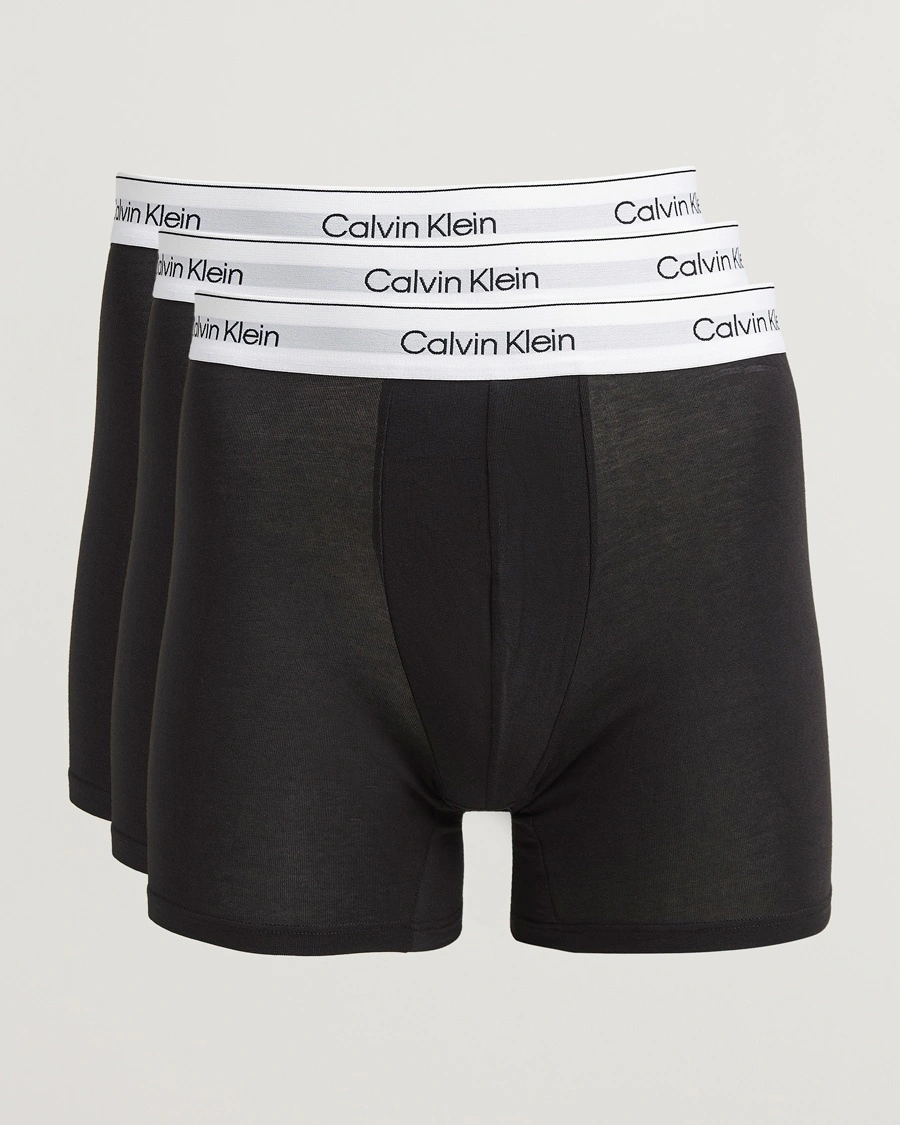 Calvin Klein 3-Pack Icon Cotton Stretch Boxer Brief Black – Musta