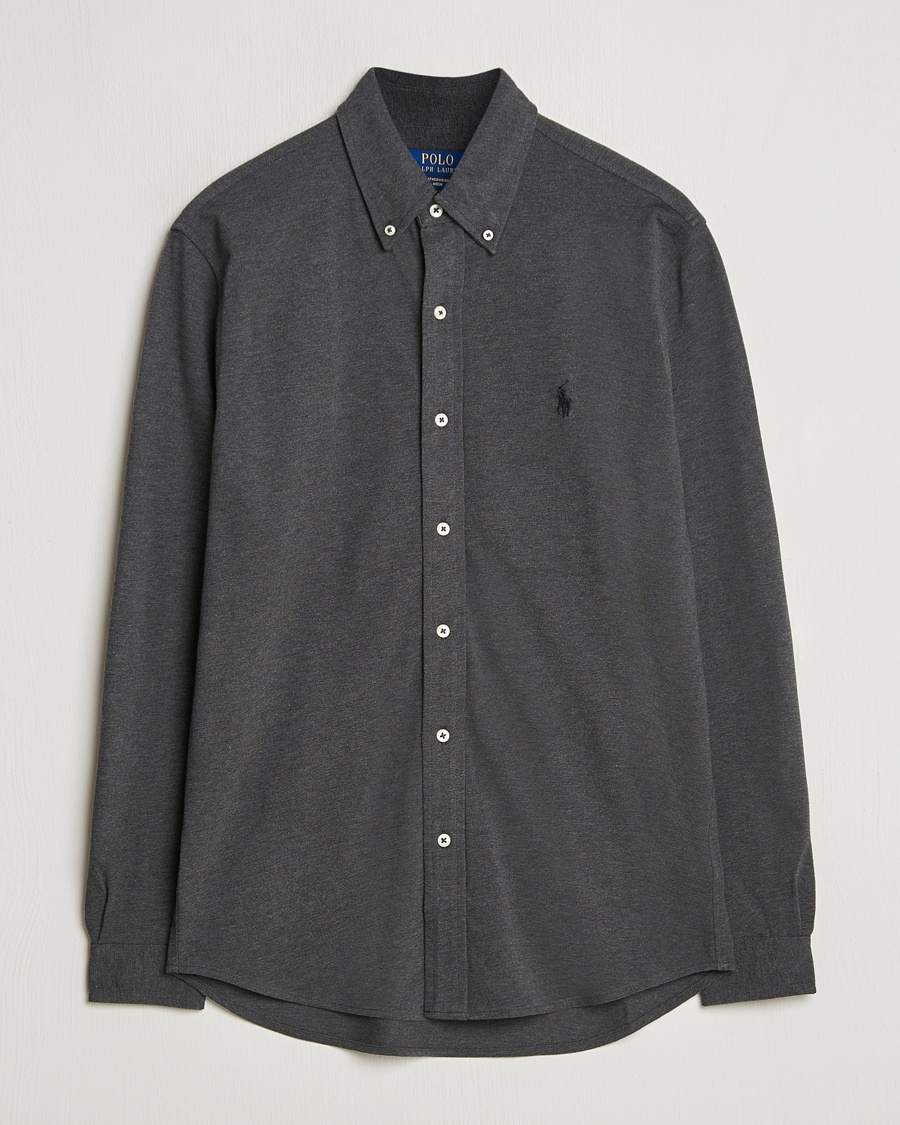 Polo Ralph Lauren Featherweight Mesh Shirt Windsor Heather – Harmaa