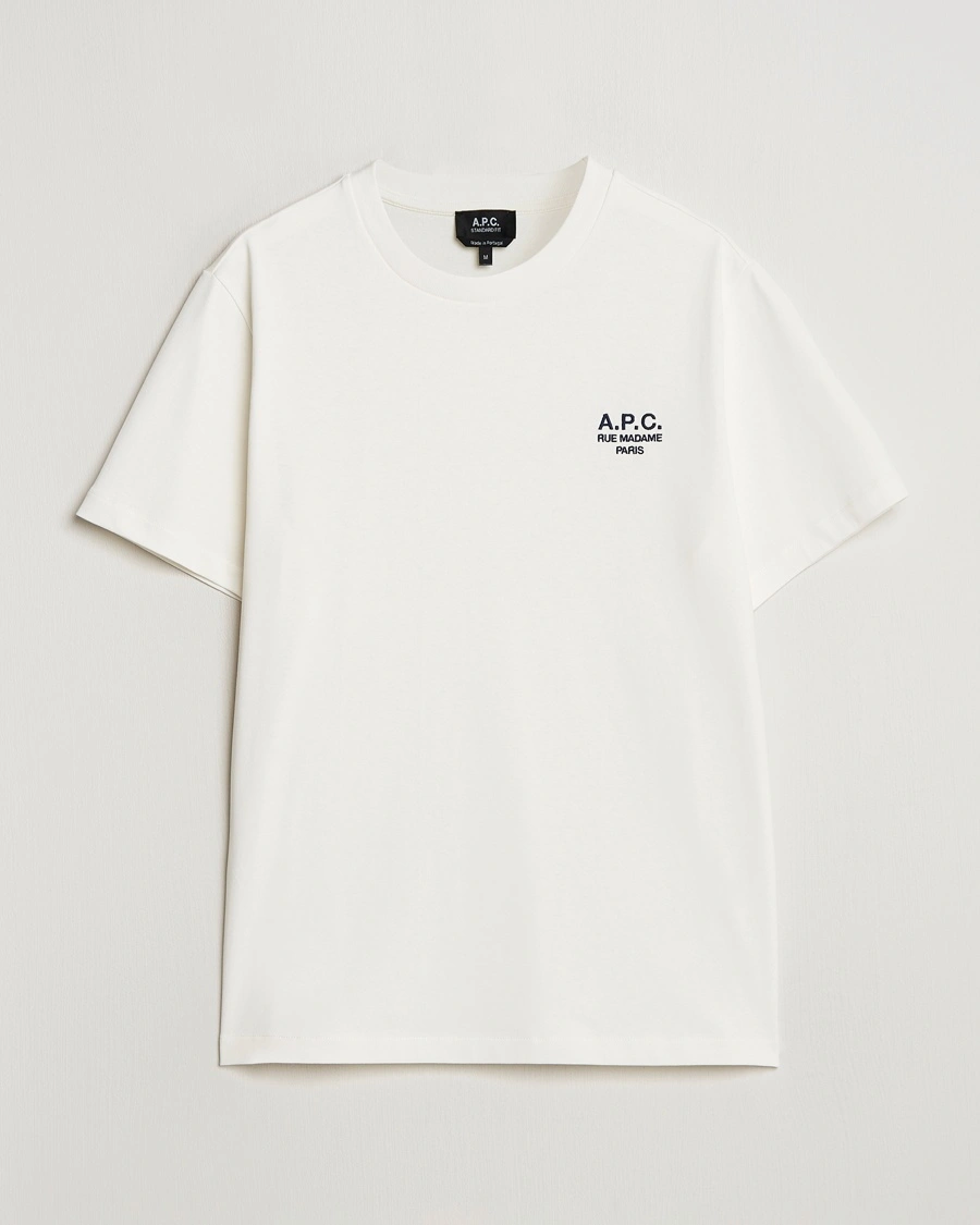A.P.C. Rue Madame T-Shirt White/Dark Navy – Valkoinen
