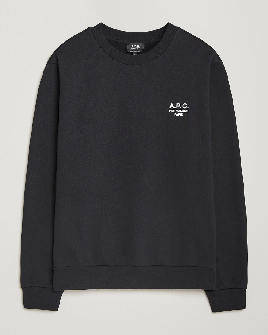 A.P.C. Rue Madame Sweatshirt Black/White – Musta
