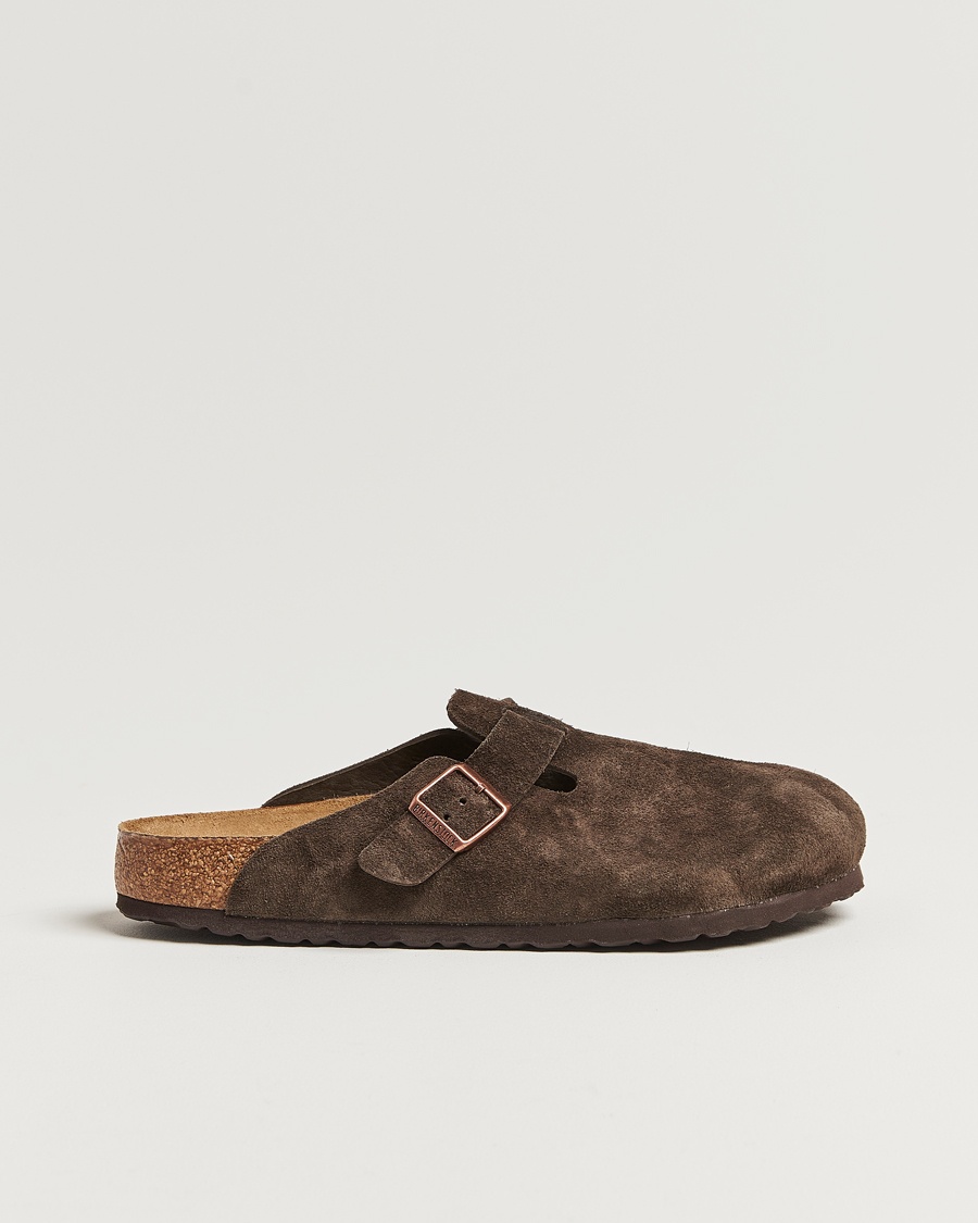BIRKENSTOCK Boston Soft Footbed Mocca Suede – Ruskea