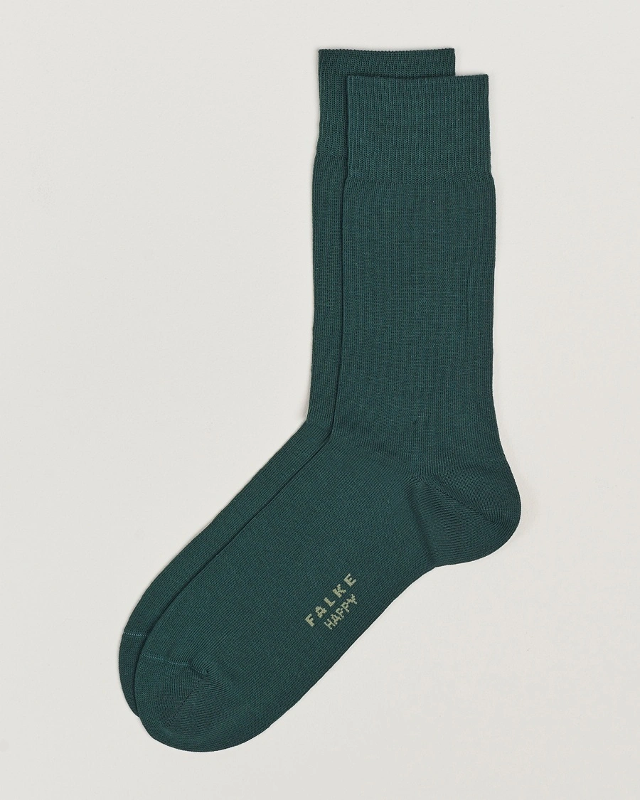Falke Happy 2-Pack Cotton Socks Hunter Green – Vihreä