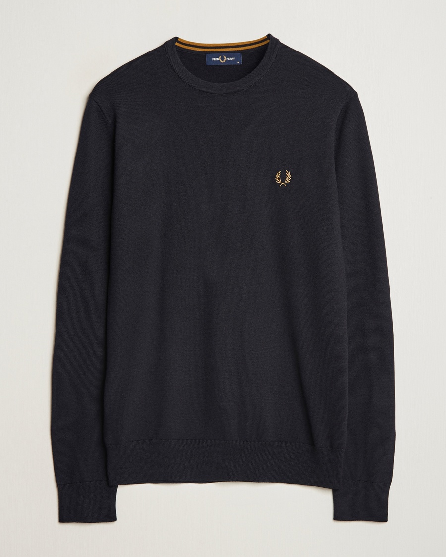 Fred Perry Classic Crew Neck Jumper Navy – Sininen