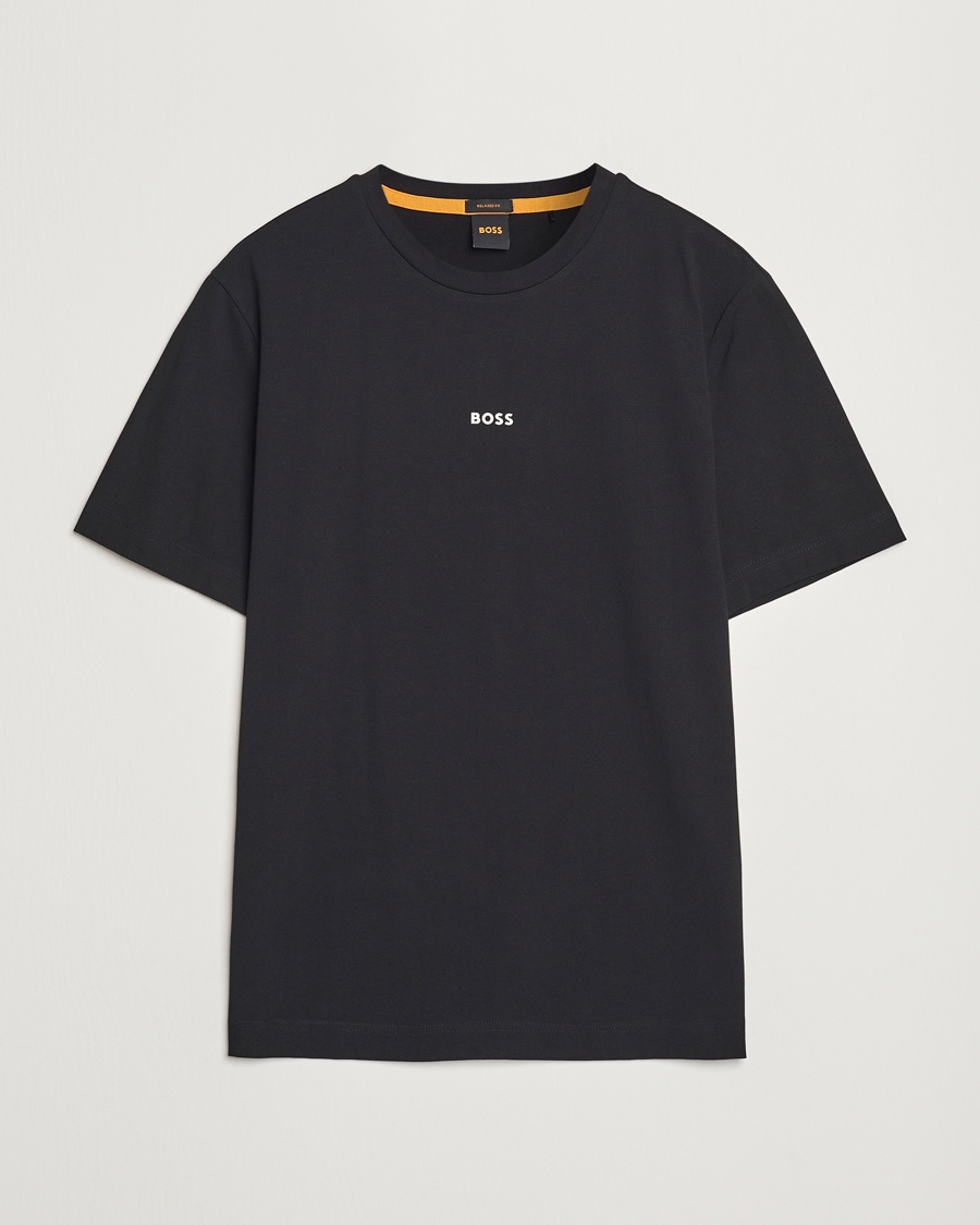 BOSS ORANGE Tchup Logo Crew Neck T-Shirt Black – Musta