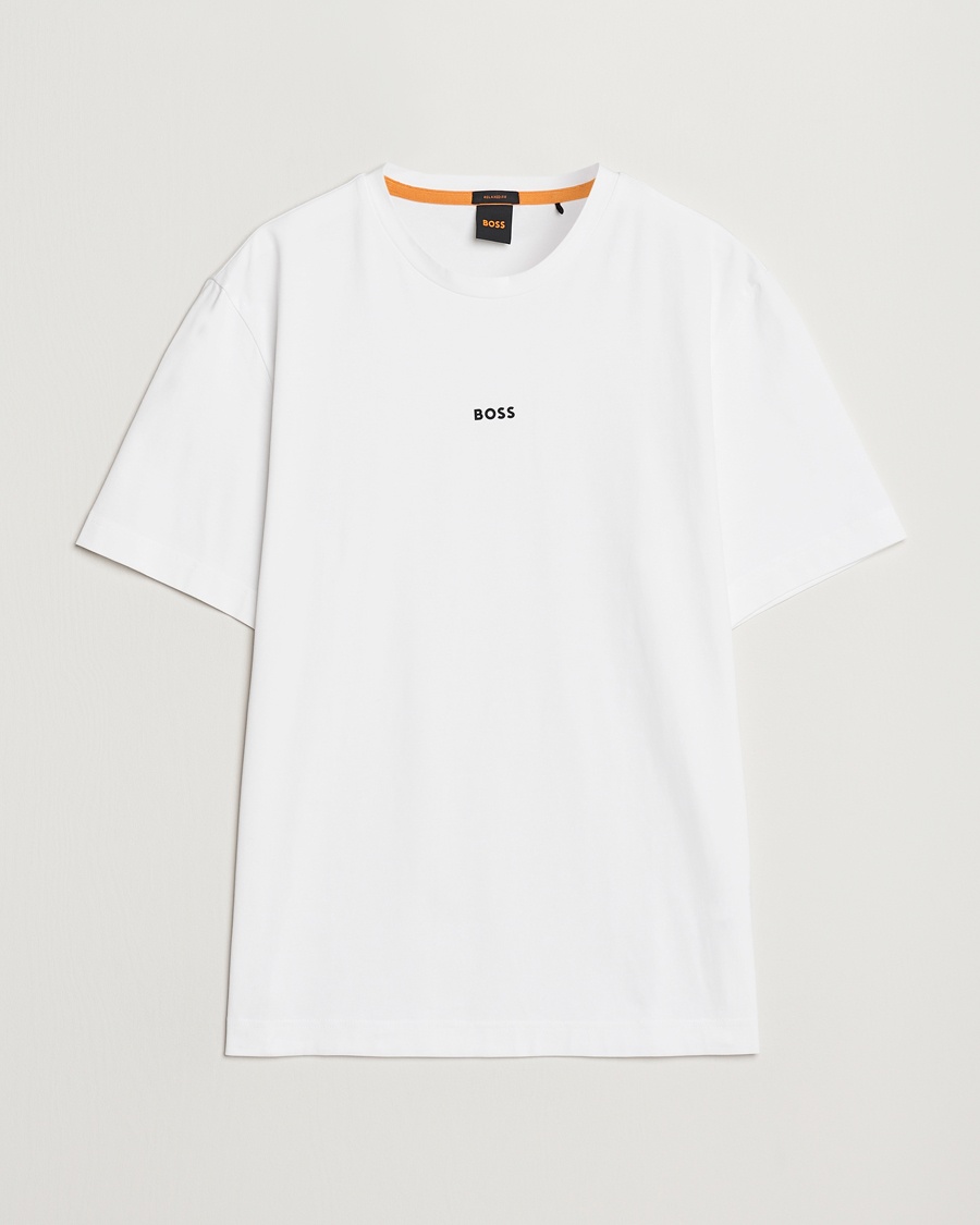 BOSS ORANGE Tchup Logo Crew Neck T-Shirt White – Valkoinen