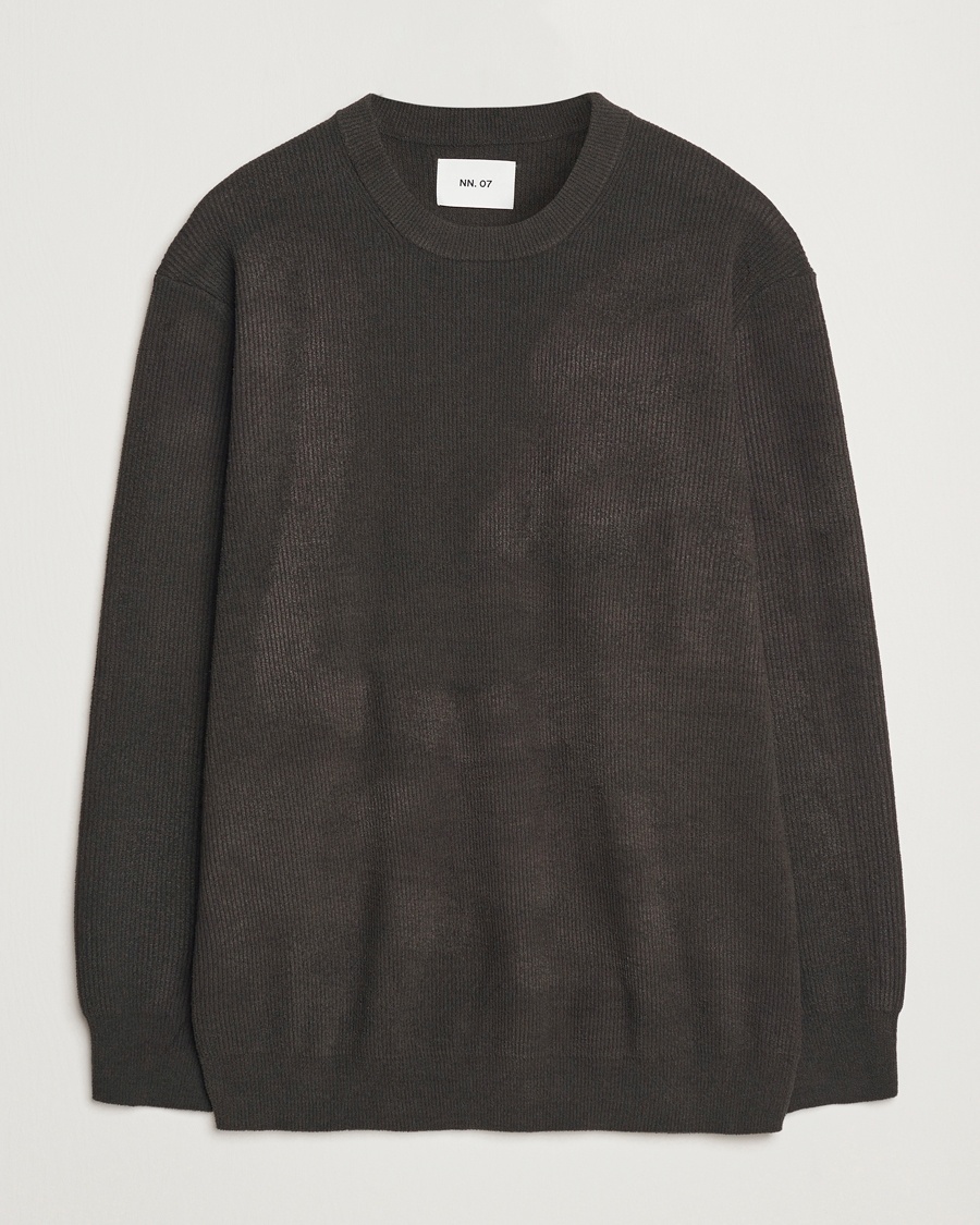 NN07 Danny Knitted Sweater Dark Army – Vihreä