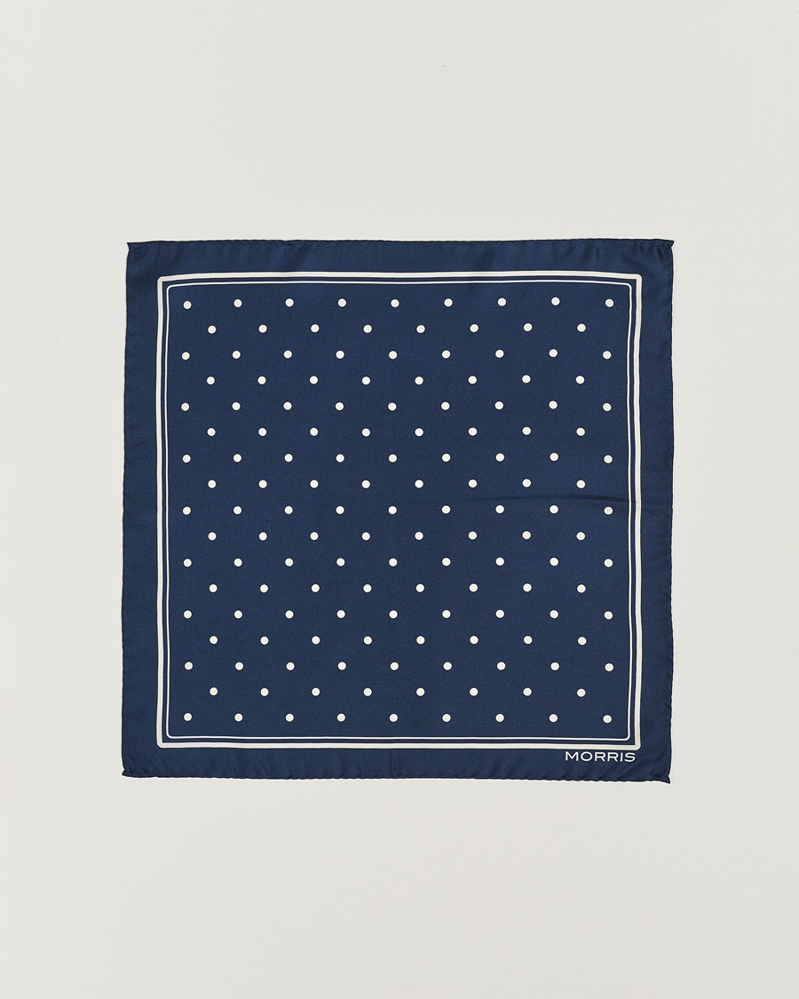 Morris Dot Pocket Square Navy – Sininen